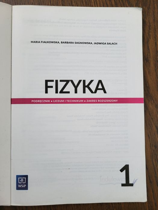 Fizyka podręcznik kl 1 liceum, technikum rozszerzony WSiP