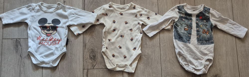 Набір з 3 боді з довгим рукавом  3-6 місяців