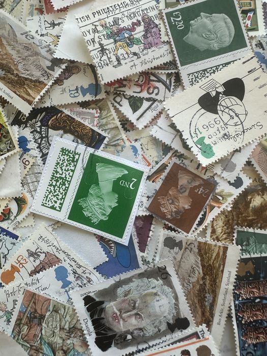 Lote de 100 Selos Inglaterra - Todos diferentes
