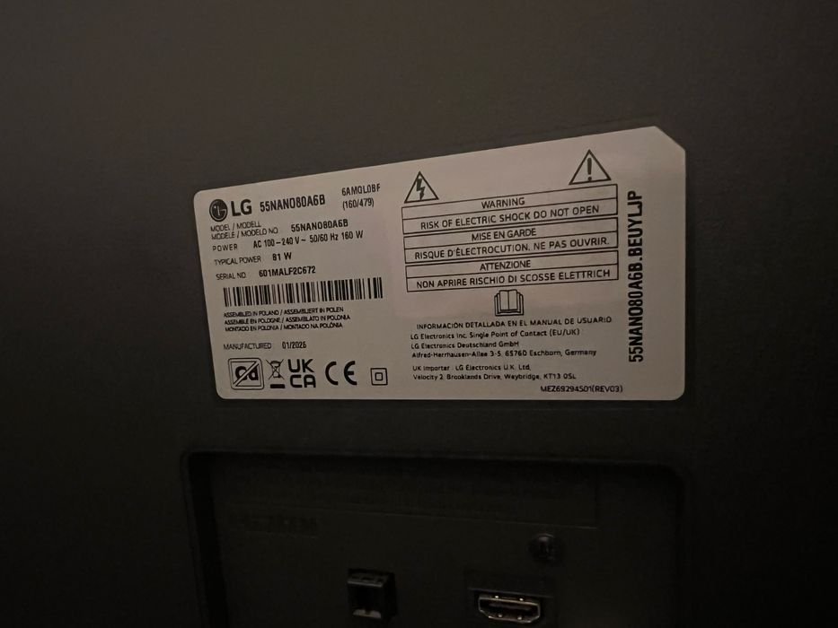 TV LG NanoCell 55 polegadas