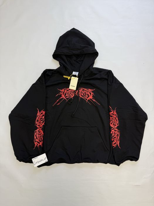 худи Vetements Hardcore Metal logo hoodie M L Balenciaga