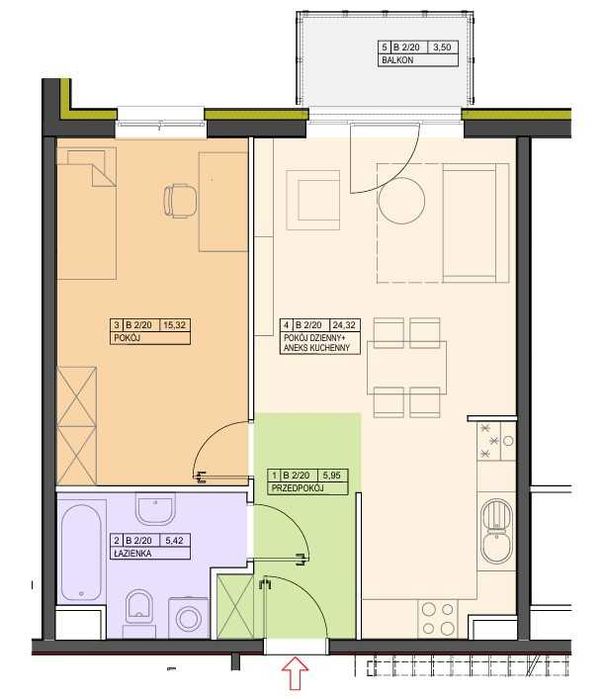 Mieszkanie 51 m² Góra Kalwaria – Rezydencja.