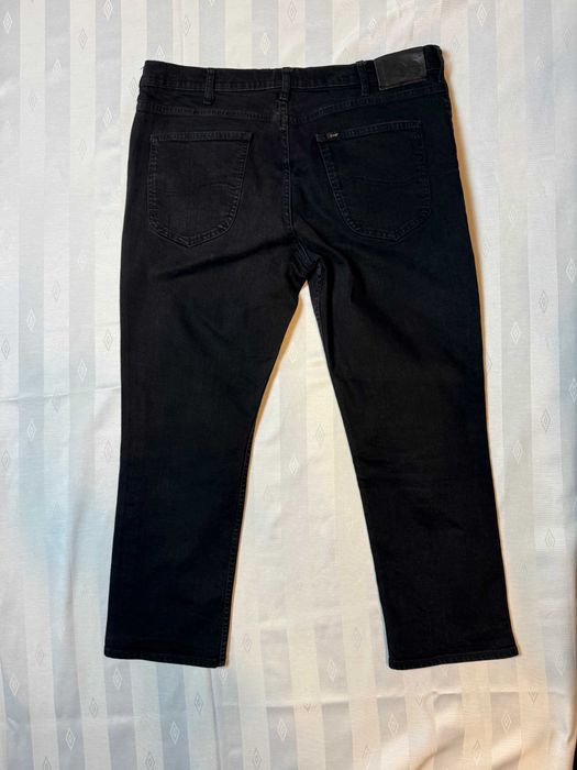 Jeansy Lee denim, czarne, W40 L30, luzne, regular