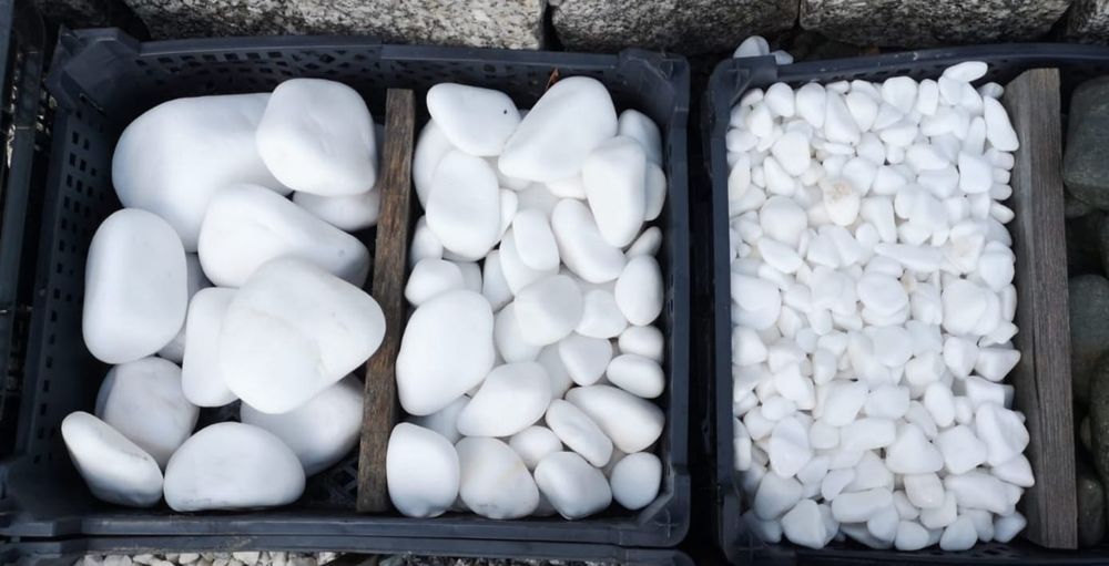 Otoczaki greckie Thassos śnieżnobiałe i grys kamień naturalny dostawa