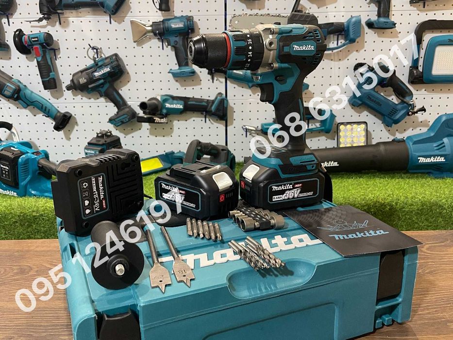 Ударный Шуруповерт аккумуляторный Makita DHP485BL 36V 8Ah шурупокрут