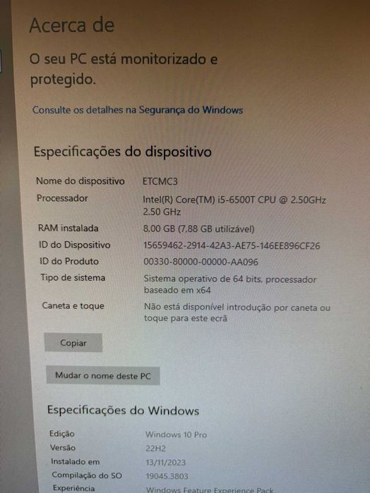 Computador HP Elitedesk 800 G3 mini 35w