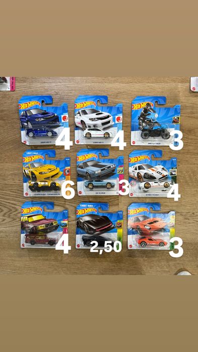 Os modelos de Hotwheels