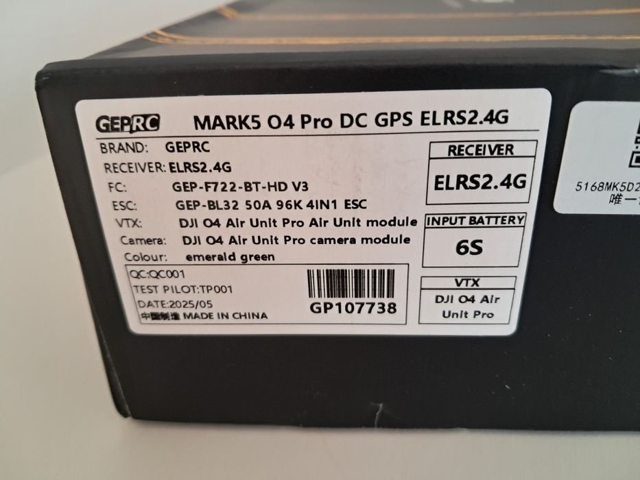 Dron FPV GePrc Mark 5 O4 ELRS GPS nowy