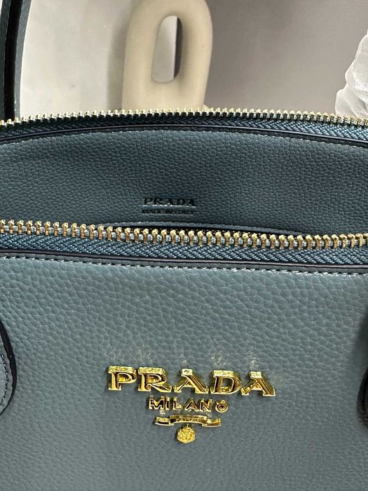 Сумка Prada Saffiano сіро-блакитна шкіра / Женская сумка Прада кожа