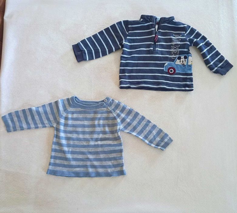 5 camisolas e 3 camisas menino 9 a 12 meses