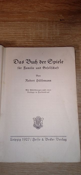 Продам старовинну книгу  ігор Das Buch der Spiele 1927 р.в. Лейпциг