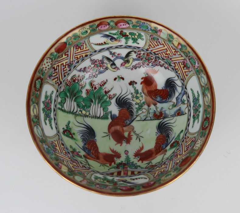 4 Peças antigas porcelana da China Galos