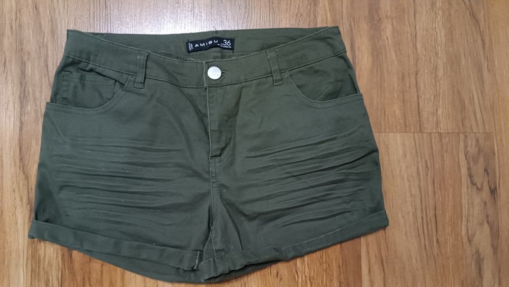 Krótkie spodenki Amisu rozmiar 36 khaki