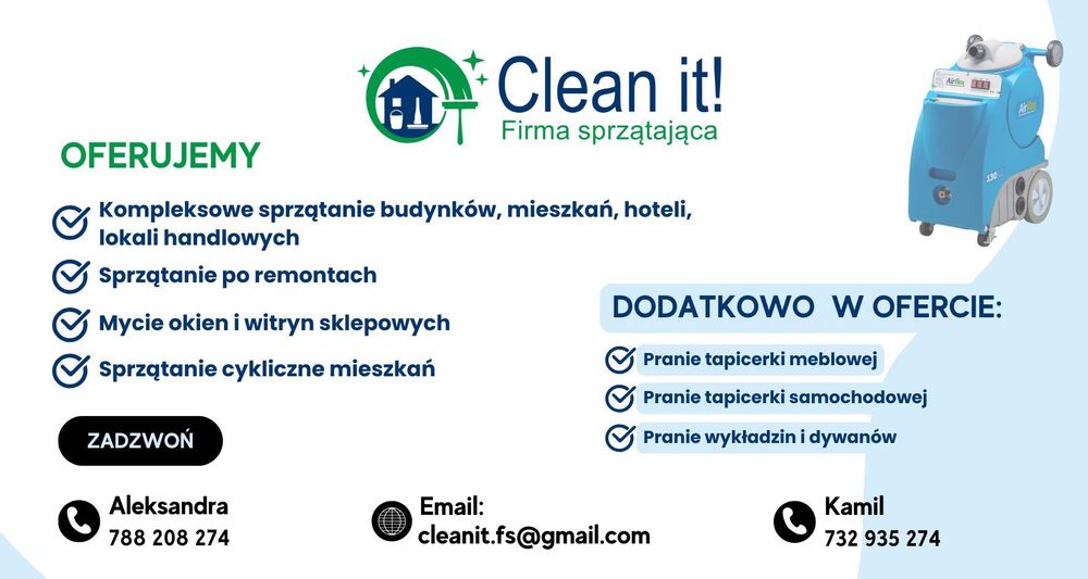 Mobilne Pranie Tapicerki - dojazd do klienta