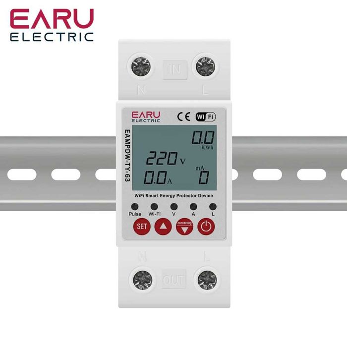Розумне WIFI реле напруги EARU EAMPDW-TY-63S Tuya