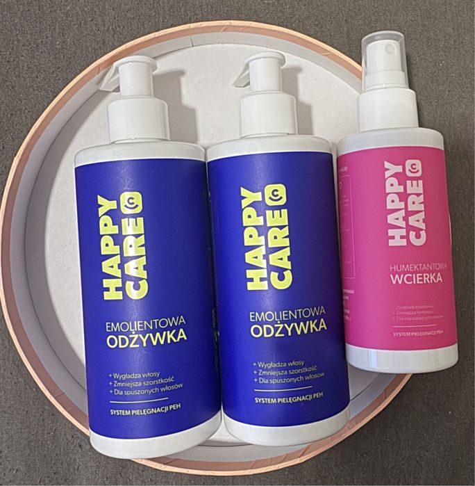Zestaw Happy Care – 2x Emolientowa Odżywka + Humektantowa Wcierka