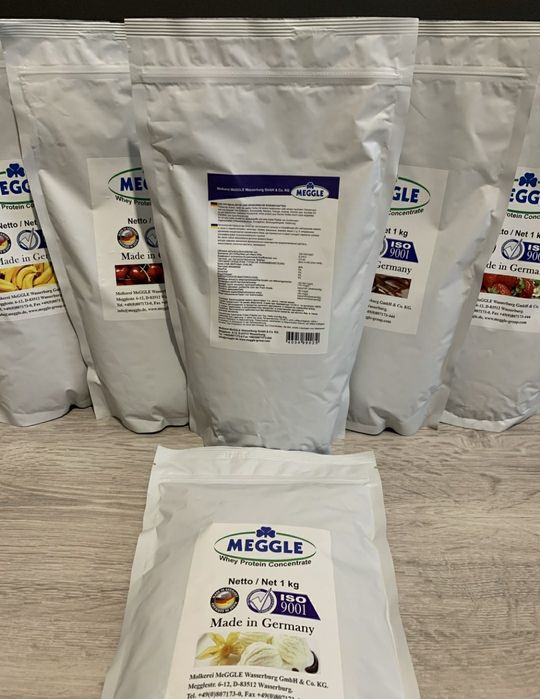 Протеин Meggle 1кг. Сывороточный протеин 80%