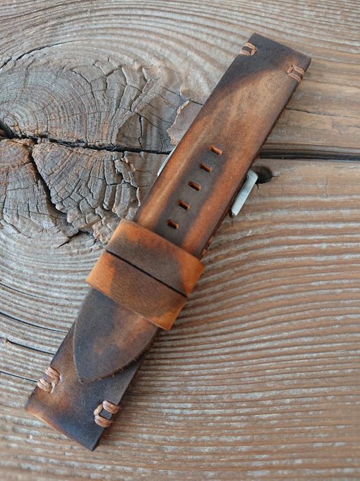 Pasek do zegarka 22 mm ręcznie robiony skóra naturalna handmade