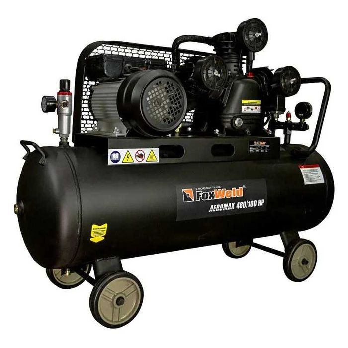Компресор ремінний FoxWeld 100л 3.2кВт 10атм 440л/хв компрессор PL