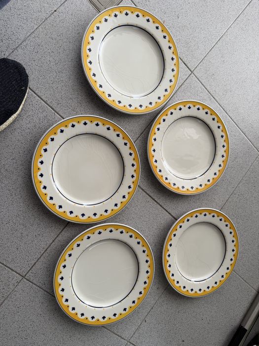 5 pratos de refeição em cerâmica – Ceraminter Made in Italy
