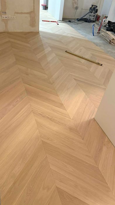 Jodełka francuska dąb olej ef. surowego drewna faza 12x120x680