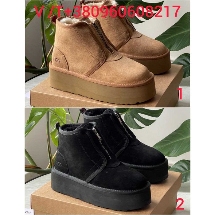 Зимові Жіночі Уггі UGG Neumel Platform Zip Slipper 36-41
