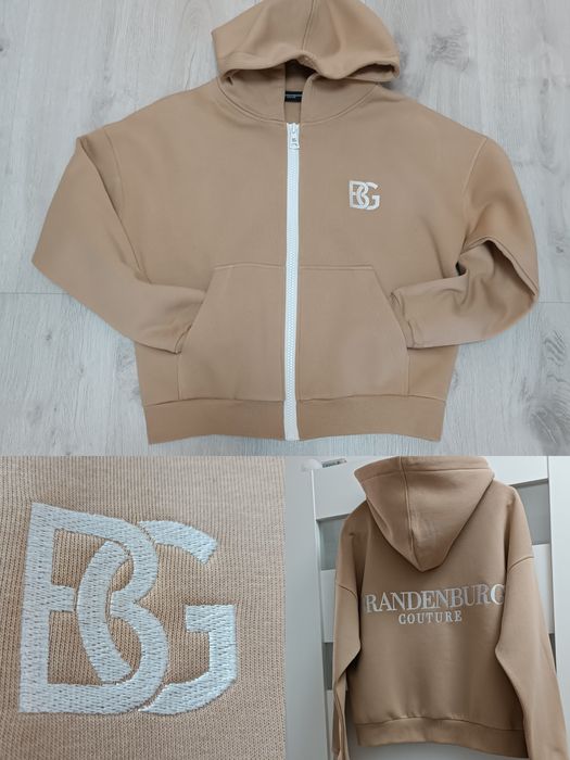 Bluza Brandenburg L na S/M L/XL rozsuwana zamek kaptur logowanie haft