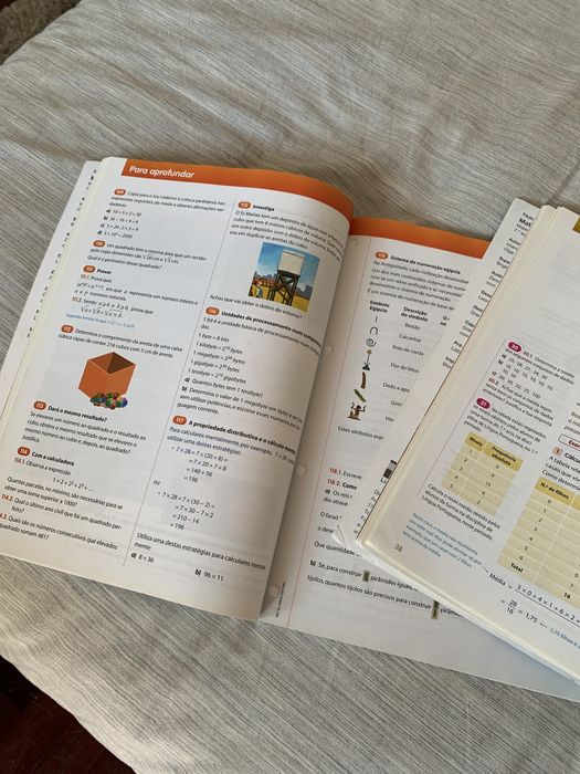 Conjunto de 2 manuais + caderno de exercicios de Matemática do 7.º Ano