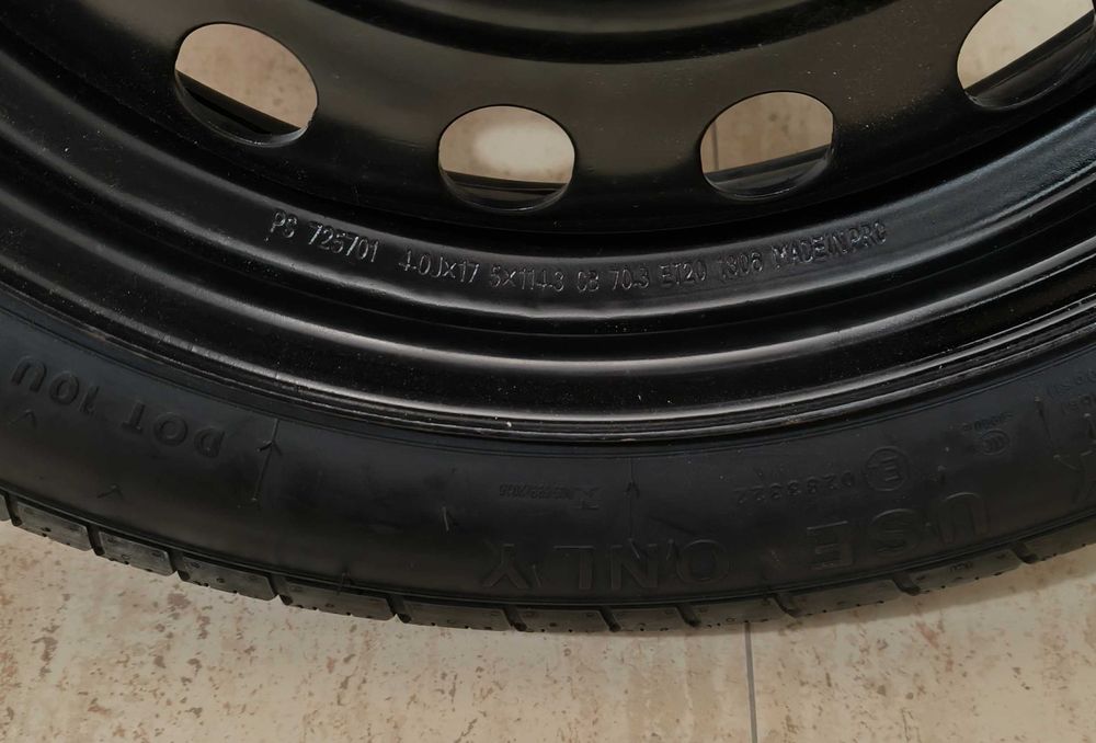 Pneu suplente  Furação 5X114.3 - 125/80 R17