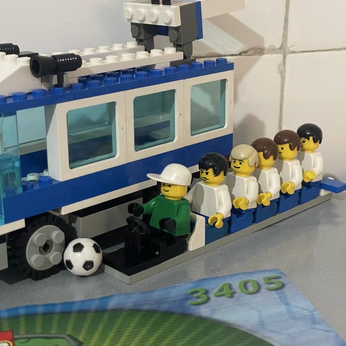 Lego 3405 Sports Soccer Completo e com Autocolantes Novos de 2000