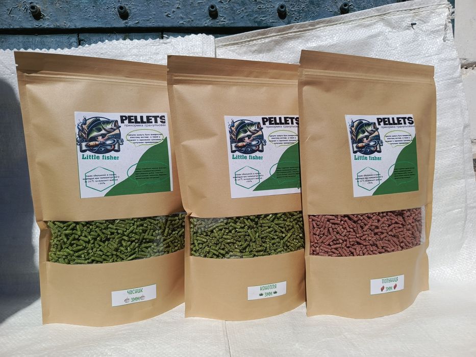 Pellets прикормка гранульована 3 мм, 6 мм