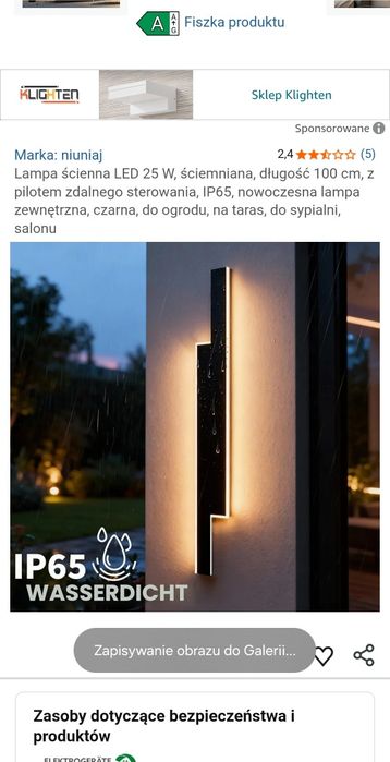 Lampa ścienna LED 25