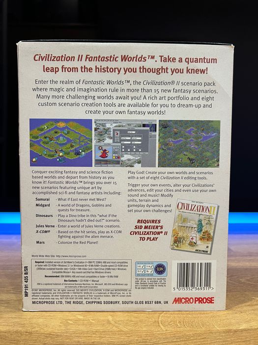 Civilization II Fantastic Worlds (PC EN 1997) BIG BOX prem wydanie
