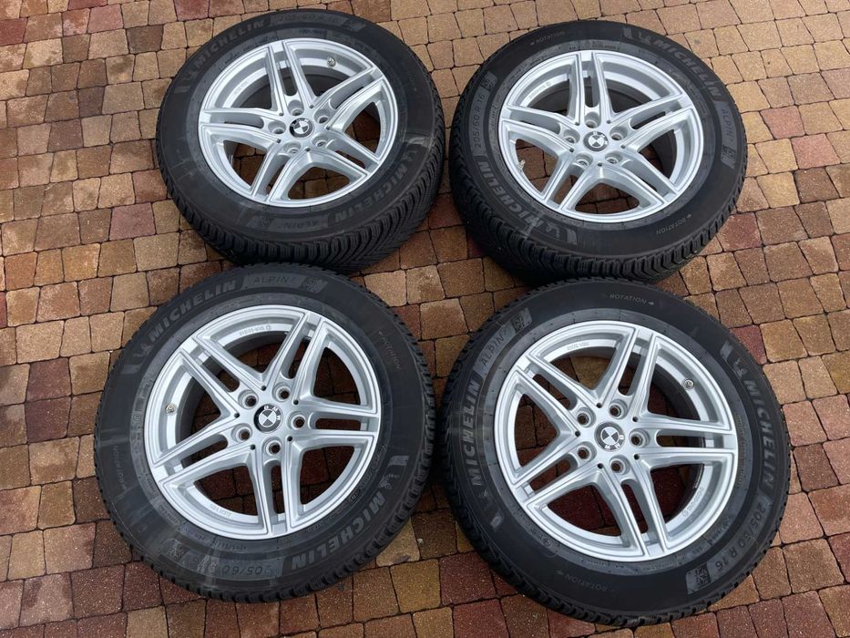 3908. Koła zimowe BMW G20 G42 5x112 ET22 205/60/16 Michelin 2024r 8mm