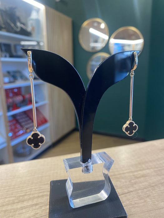 Złote długie kolczyki próba 585