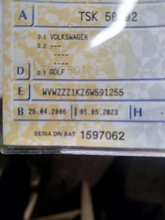 W golf plus 1.9 diesel