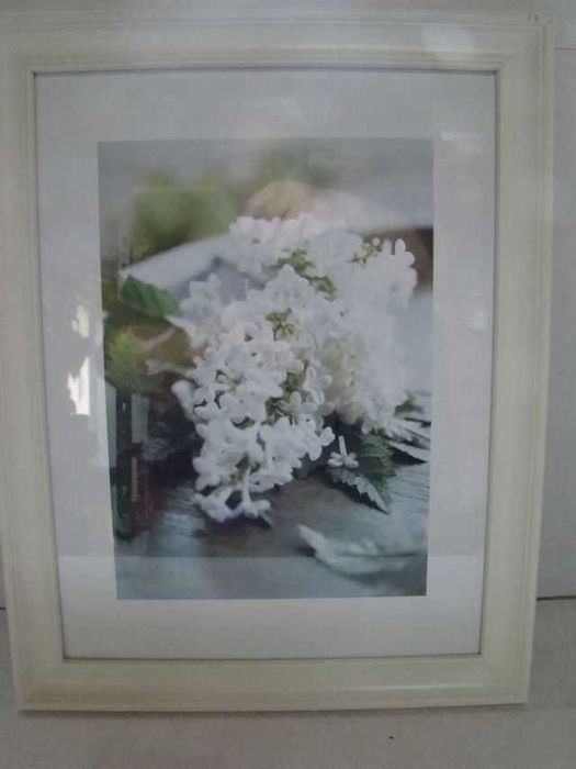 IKEA klasyczna biała ramka 46cm x 36cm z białym bzem