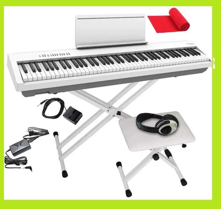 ROLAND FP-30X BIAŁE PIANINO + Statyw X  Ławka Słuchawki | Zestaw