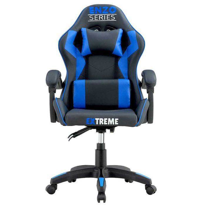Stylowy Fotel Gamingowy dla Extreme ENZO Niebieski z regulacją oparcia