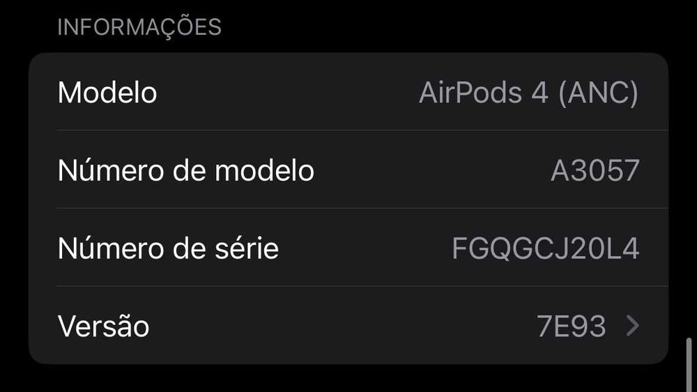 Airpods Gen4 com ANC