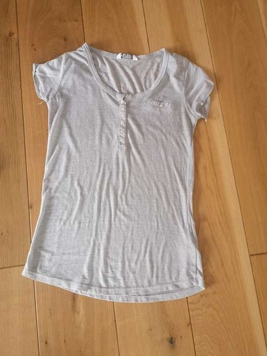 Pull and Bear szary t-shirt r. S