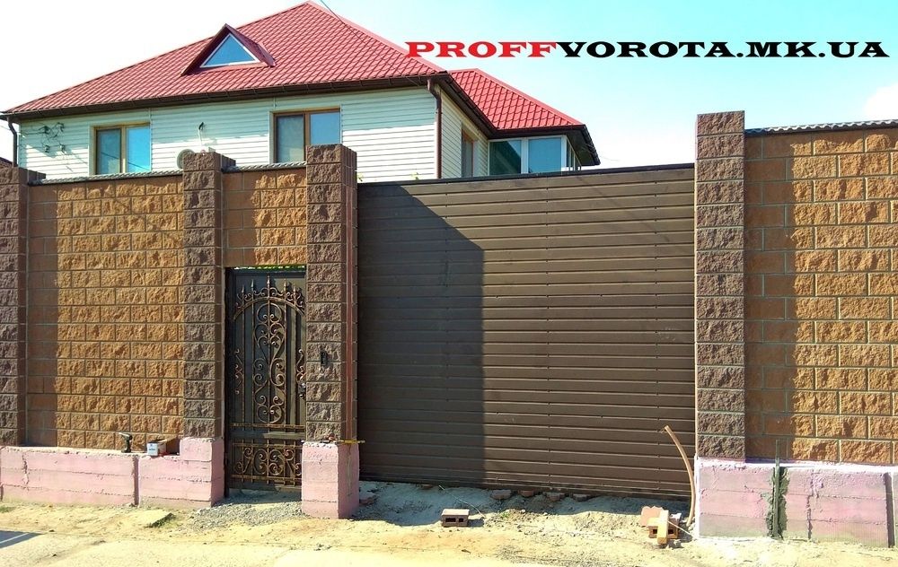 Изготовление недорогих ворот "под профнастил"-автоматические.