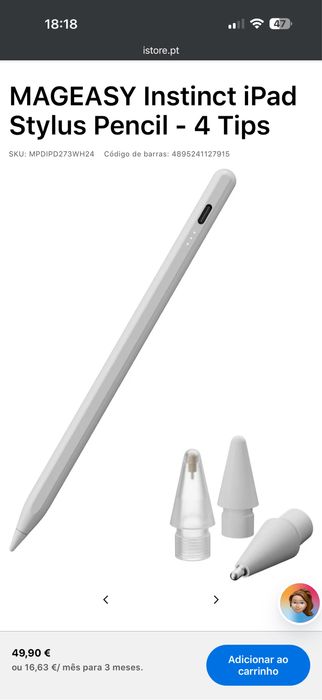 Ipad 11 A16 128gb + caneta + capa