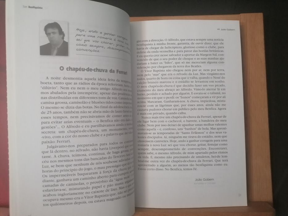 Livro Ser Benfiquista, memória 100 anos, dediicado Mikios Fehér
Livro