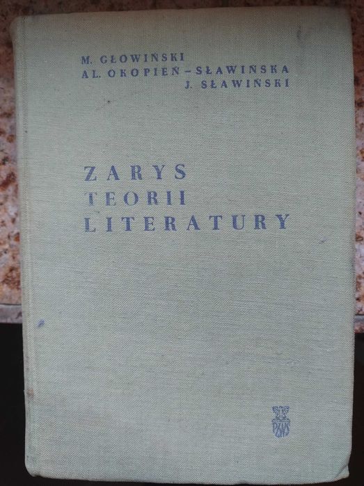 Zarys teorii literatury Głowiński, Okopień-Sławińska, Sławiński. Pierwsze wydanie 1962