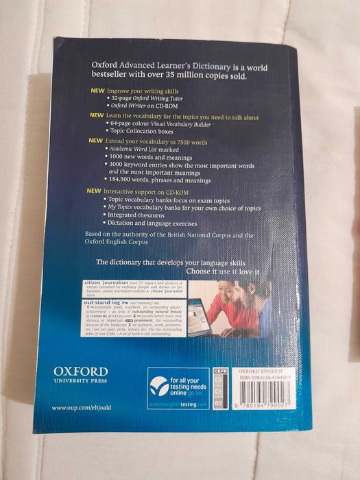 Dicionário inglês (Oxford Advanced Learner's Dictionary)