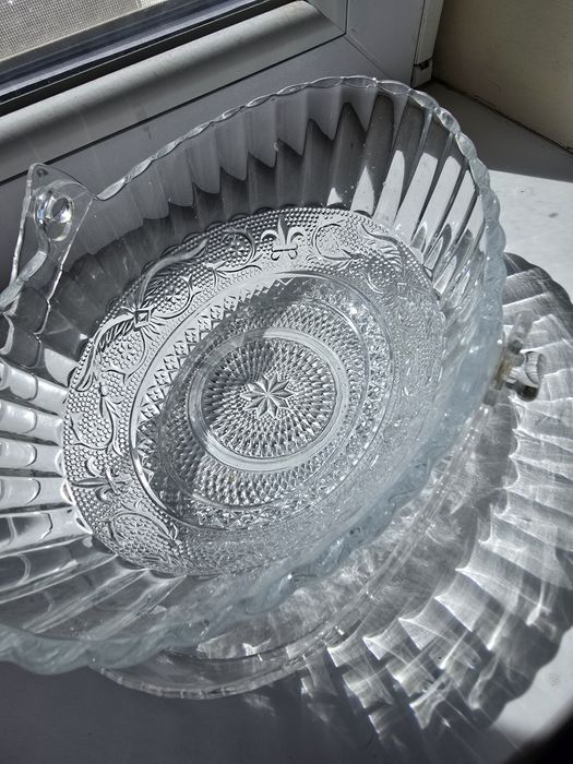 Kosz koszyk szklany kryształ szkło vintage