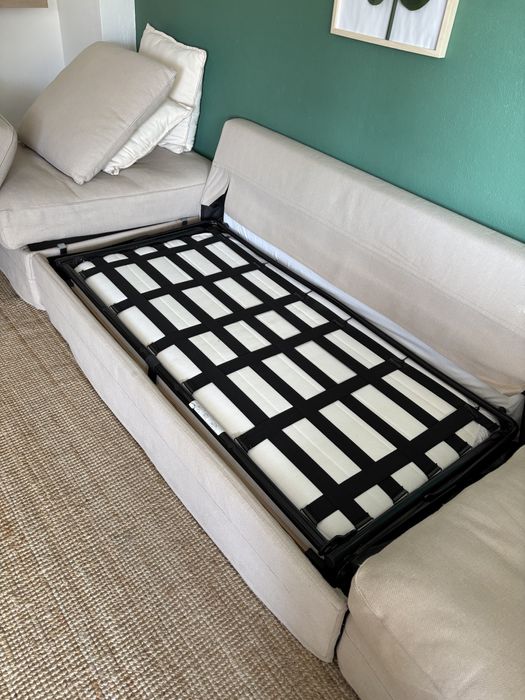 Sofa Cama bege/cinza