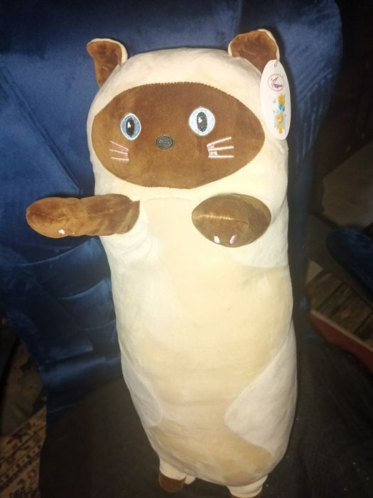 Кот батон 60см  с пледом 180×105см внутри