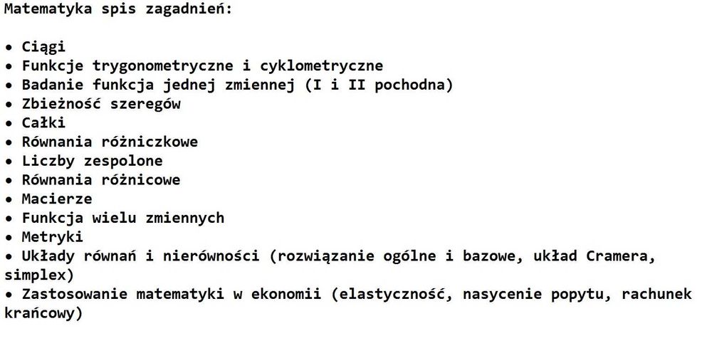 Matematyka Statystyka Studia Tradycyjnie i Online